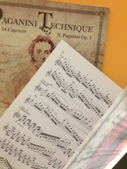 Paganini Technique Book with open page